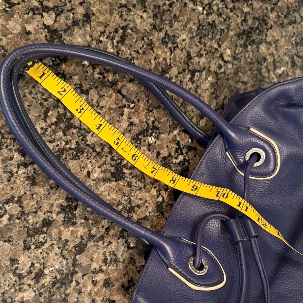 Cole Haan Vintage leather Reiley tassel tote in Navy EUC